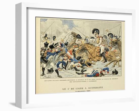 4th Line Infantry in Austerlitz, Dec. 2, 1805, from the Book 'Les Heros Du Siecle'-Louis Bombled-Framed Art Print
