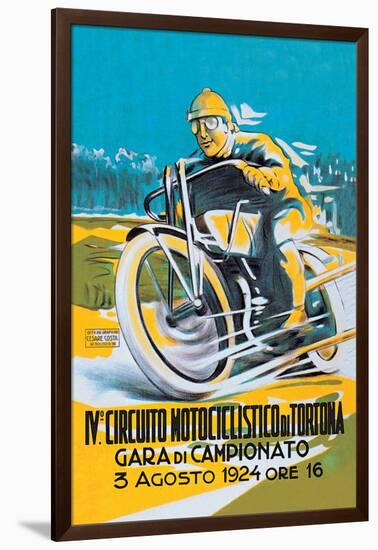 4th Motorcycle Circuit of Tortona-null-Framed Art Print