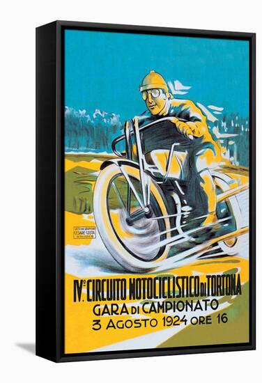 4th Motorcycle Circuit of Tortona-null-Framed Stretched Canvas