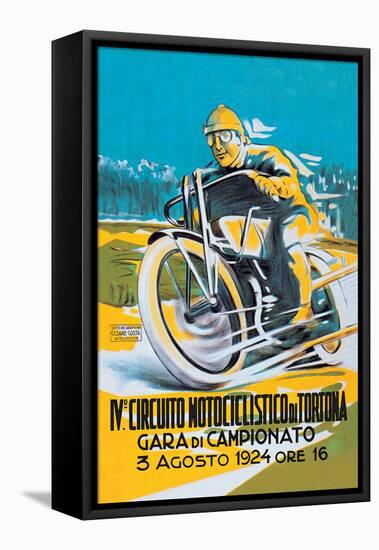 4th Motorcycle Circuit of Tortona-null-Framed Stretched Canvas