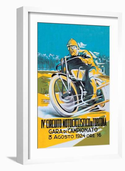 4th Motorcycle Circuit of Tortona-null-Framed Art Print