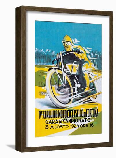 4th Motorcycle Circuit of Tortona-null-Framed Art Print