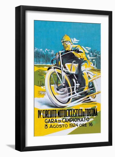 4th Motorcycle Circuit of Tortona-null-Framed Art Print