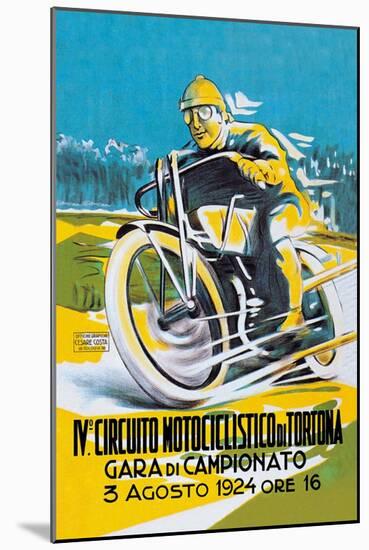4th Motorcycle Circuit of Tortona-null-Mounted Art Print
