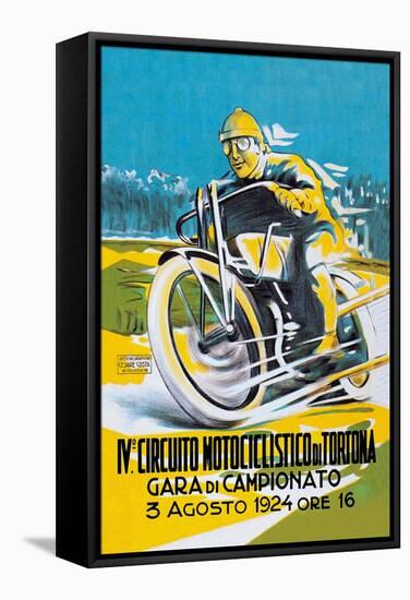 4th Motorcycle Circuit of Tortona-null-Framed Stretched Canvas