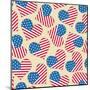 4th of July, American Independence Day Pattern-Allies Interactive-Mounted Art Print