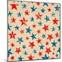 4th of July, American Independence Day Pattern-Allies Interactive-Mounted Art Print