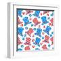 4th of July, American Independence Day Pattern-Allies Interactive-Framed Art Print