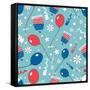 4th of July, American Independence Day Pattern-Allies Interactive-Framed Stretched Canvas