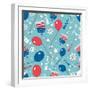 4th of July, American Independence Day Pattern-Allies Interactive-Framed Art Print