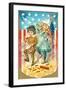 4th of July, Children with Bugle and Drum-null-Framed Art Print