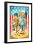 4th of July, Children with Bugle and Drum-null-Framed Art Print