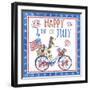 4th of July Dogs on Bike-Jean Plout-Framed Giclee Print