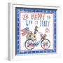 4th of July Dogs on Bike-Jean Plout-Framed Giclee Print