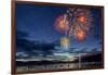 4th of July Fireworks over Whitefish Lake in Whitefish, Montana-Chuck Haney-Framed Photographic Print