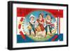 4th of July Greetings, Child Fife and Drum Corps-null-Framed Art Print