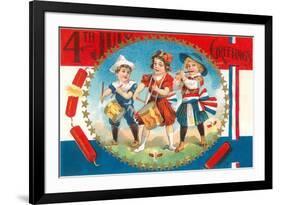 4th of July Greetings, Child Fife and Drum Corps-null-Framed Premium Giclee Print