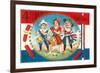 4th of July Greetings, Child Fife and Drum Corps-null-Framed Art Print