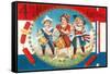 4th of July Greetings, Child Fife and Drum Corps-null-Framed Stretched Canvas