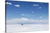 4Wd in the Moiddle of Salar De Uyuni, Salt Flat in Bolivia-zanskar-Stretched Canvas