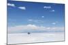 4Wd in the Moiddle of Salar De Uyuni, Salt Flat in Bolivia-zanskar-Mounted Photographic Print