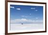 4Wd in the Moiddle of Salar De Uyuni, Salt Flat in Bolivia-zanskar-Framed Photographic Print