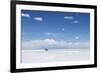 4Wd in the Moiddle of Salar De Uyuni, Salt Flat in Bolivia-zanskar-Framed Photographic Print