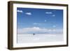 4Wd in the Moiddle of Salar De Uyuni, Salt Flat in Bolivia-zanskar-Framed Photographic Print