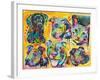 5 Dogs and a Cat-Dean Russo-Framed Giclee Print