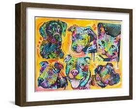 5 Dogs and a Cat-Dean Russo-Framed Giclee Print