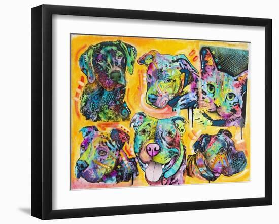 5 Dogs and a Cat-Dean Russo-Framed Giclee Print