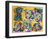 5 Dogs and a Cat-Dean Russo-Framed Giclee Print