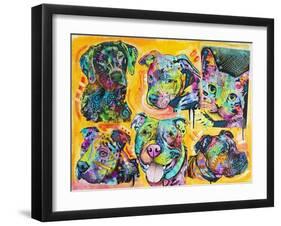 5 Dogs and a Cat-Dean Russo-Framed Giclee Print