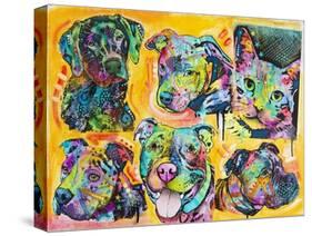 5 Dogs and a Cat-Dean Russo-Stretched Canvas