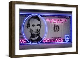 5 dollars-O.M.-Framed Giclee Print