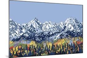 5 Peaks-HR-FM-Mounted Art Print