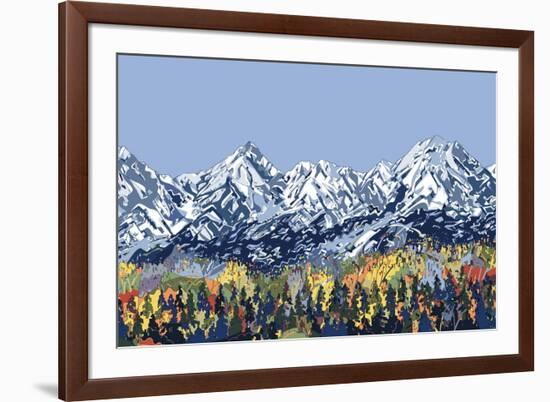 5 Peaks-HR-FM-Framed Art Print