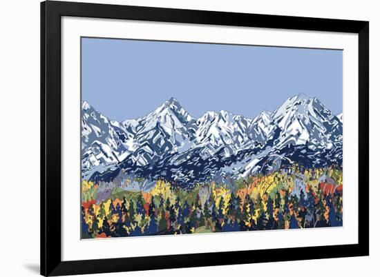 5 Peaks-HR-FM-Framed Art Print