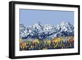 5 Peaks-HR-FM-Framed Art Print