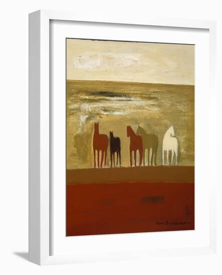 5 Ponies-Karen Bezuidenhout-Framed Giclee Print