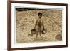 5 Year Old Migrant Shrimp-Picker Manuel in Front of a Pile of Oyster Shells-Lewis Wickes Hine-Framed Photographic Print