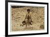 5 Year Old Migrant Shrimp-Picker Manuel in Front of a Pile of Oyster Shells-Lewis Wickes Hine-Framed Photographic Print