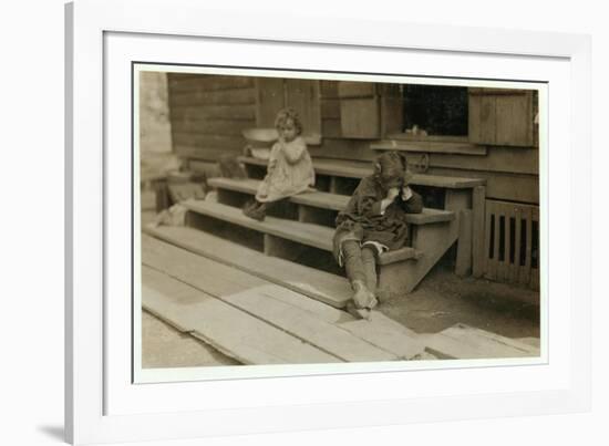 5 Year Old Olga Schubert Began Work About 5:00 A.M. Helping Her Mother in the Biloxi Canning Factor-Lewis Wickes Hine-Framed Photographic Print