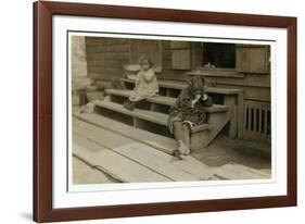 5 Year Old Olga Schubert Began Work About 5:00 A.M. Helping Her Mother in the Biloxi Canning Factor-Lewis Wickes Hine-Framed Photographic Print