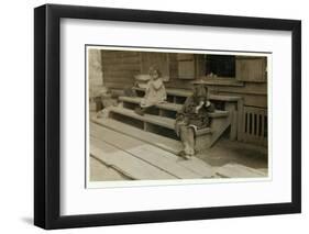 5 Year Old Olga Schubert Began Work About 5:00 A.M. Helping Her Mother in the Biloxi Canning Factor-Lewis Wickes Hine-Framed Photographic Print