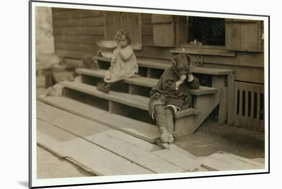 5 Year Old Olga Schubert Began Work About 5:00 A.M. Helping Her Mother in the Biloxi Canning Factor-Lewis Wickes Hine-Mounted Photographic Print