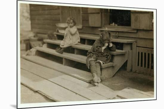 5 Year Old Olga Schubert Began Work About 5:00 A.M. Helping Her Mother in the Biloxi Canning Factor-Lewis Wickes Hine-Mounted Photographic Print