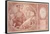 50 Crown Banknote of the Republic of Czechoslovakia, 1931-Alphonse Mucha-Framed Stretched Canvas