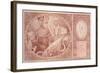 50 Crown Banknote of the Republic of Czechoslovakia, 1931-Alphonse Mucha-Framed Giclee Print