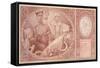 50 Crown Banknote of the Republic of Czechoslovakia, 1931-Alphonse Mucha-Framed Stretched Canvas